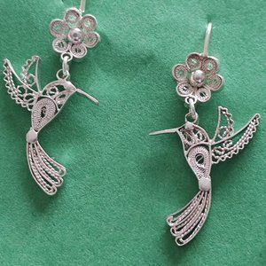 Filigree Necklace and Earrings, filigree 100% handmade silver 925. Filigrana.